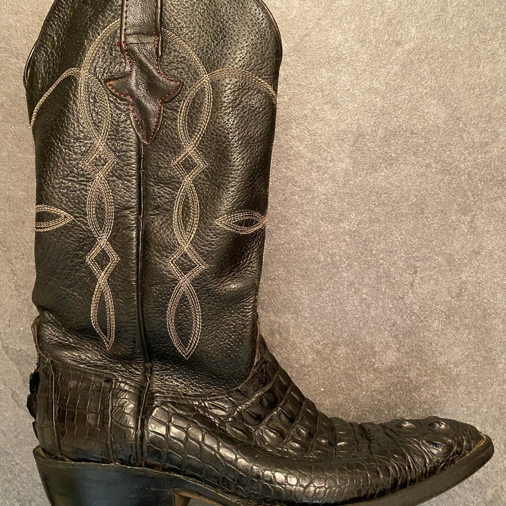 Genuine alligator boots